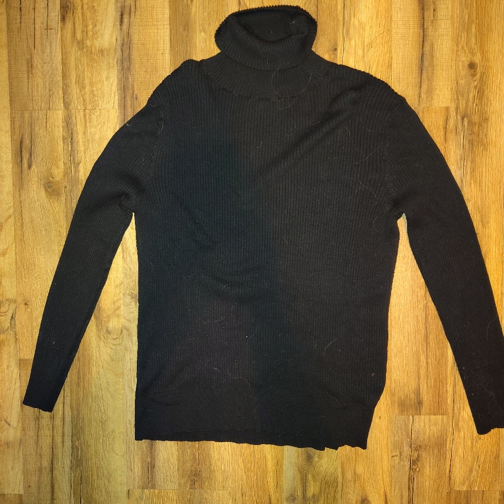 Time And Tru Black Turtleneck Top